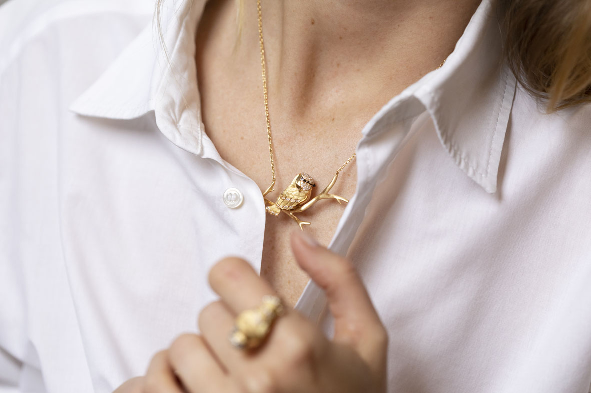 Boucheron Meisa the Chickadee pendant