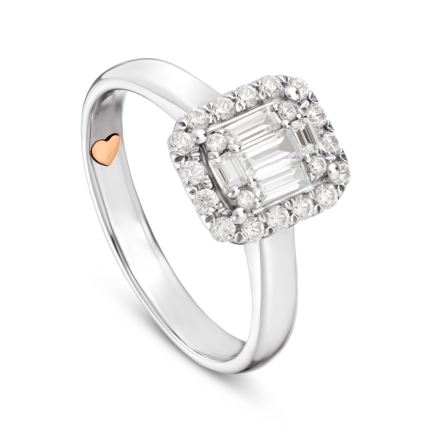 DJ Ring Endless Love Weissgold mit Brillanten und Diamanten im Baguetteschliff 1499Eur