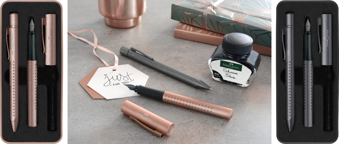 Faber Castell Grip Edition Rosekupfer und Anthrazit