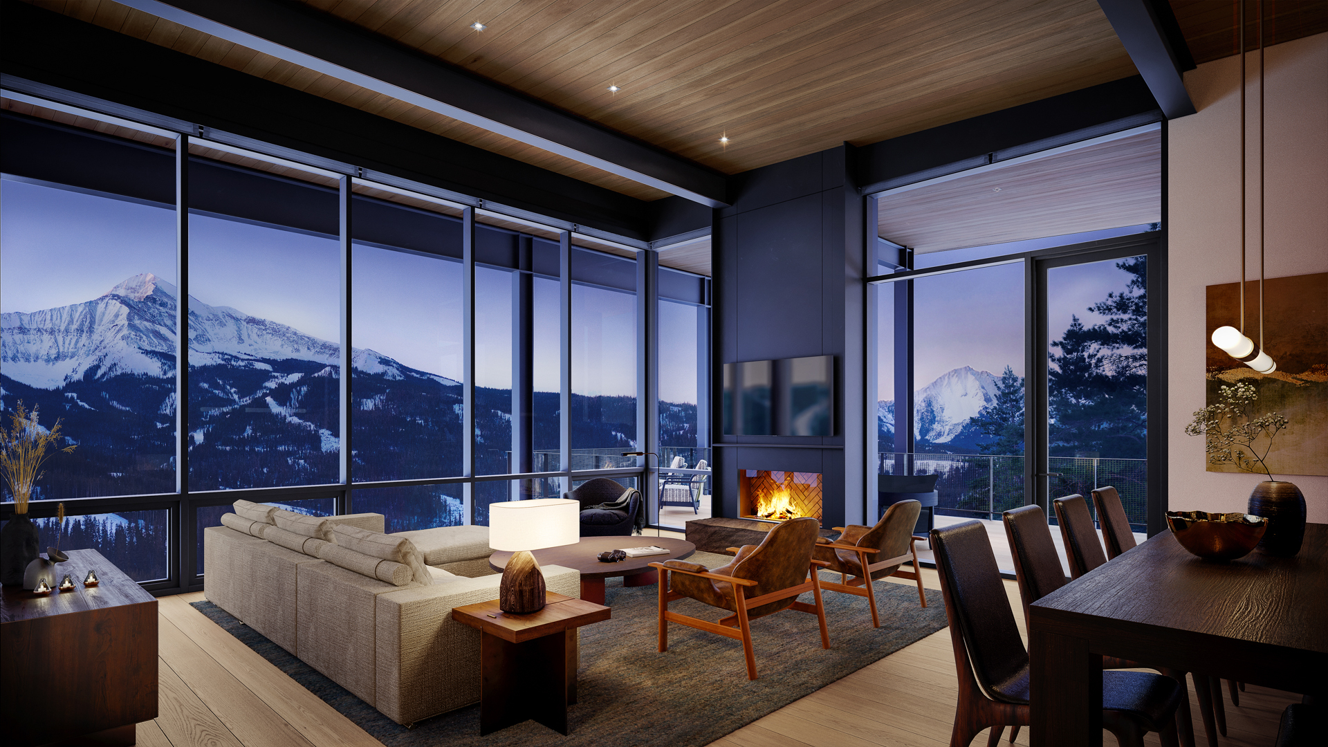 OneOnly Moonlight Basin Private Homes Living Room View