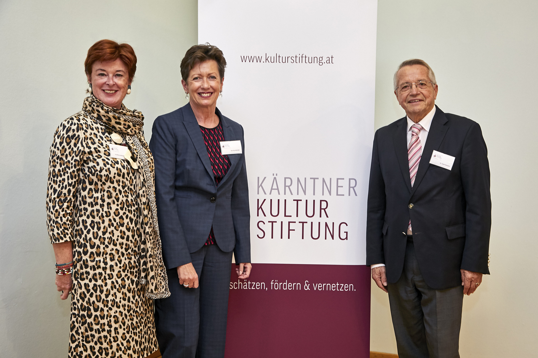 Vorstand der K„rntner Kulturstiftung v.l. Ina Maria Lerchbaumer Monika Kircher Adolf Rausch