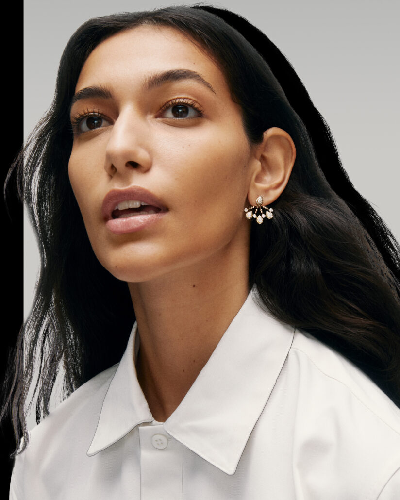 BOUCHERON Fall Winter 22 Serpent Boheme Solarite 4 XXS motifs single stud earring diamonds and yellow gold HD 4x5 SANS TE