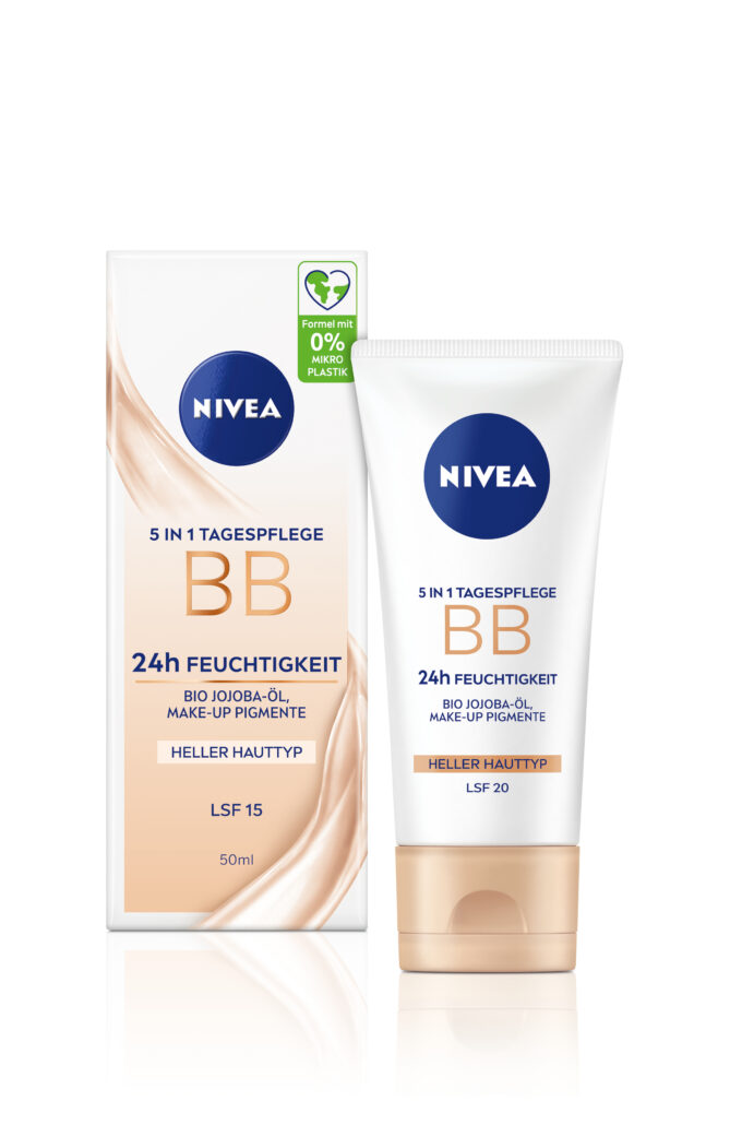 NIVEA 5in1 Tagespflege BB24h Feuchtigkeit LSF5 Heller Hauttyp Tube50ml EUR1049