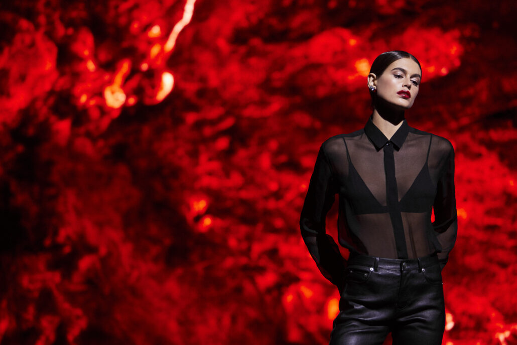 YSL Rouge Pur Couture The Bold CELEBRITY MODEL PICS KAIA GERBER 8