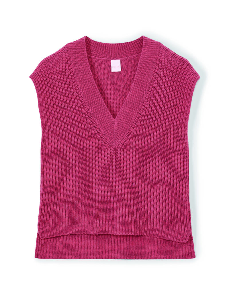 MADELEINE Aermelloser Pullover Schurwoll Kaschmir Mix beerenpink EUR18995