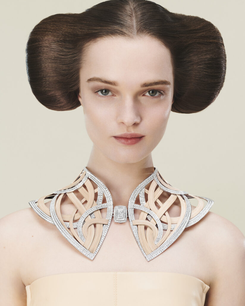 BOUCHERON Carte Blanche Ailleurs Rotin Diamant necklace