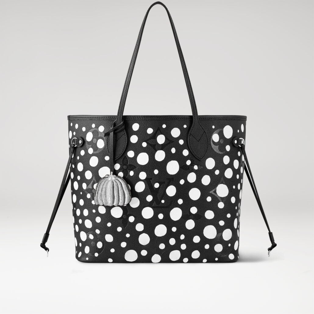 Louis Vuitton x Yayoi Kusama Women Leather Goods Infinity Dots Neverfull MM in Black Monogram Empreinte Leather