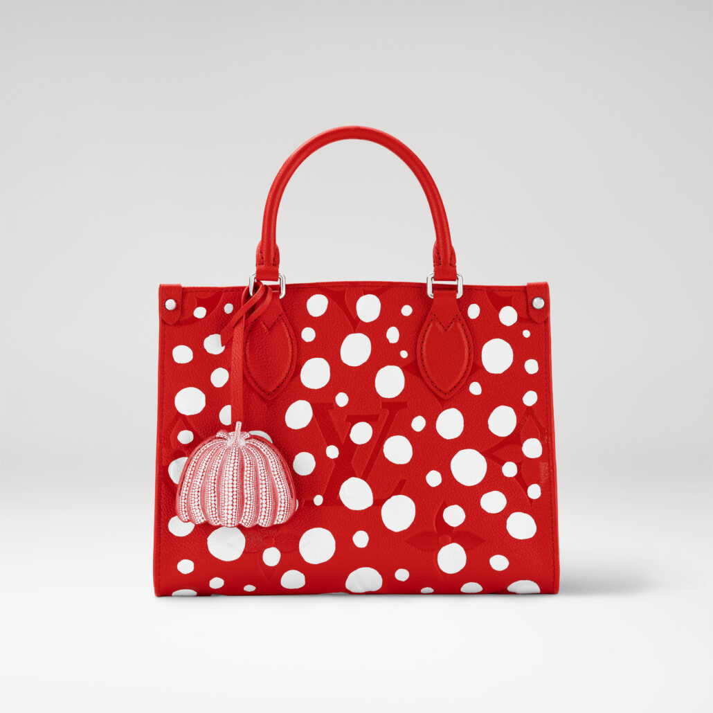 Louis Vuitton x Yayoi Kusama Women Leather Goods Infinity Dots OnTheGo MM in red Monogram Empreinte leather