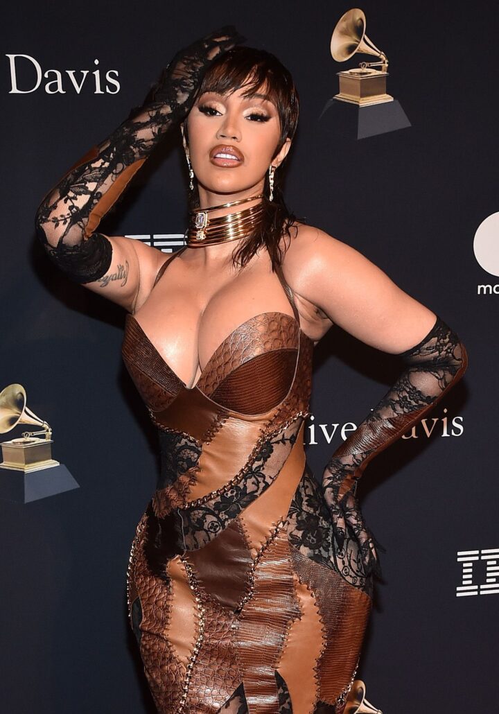 Cardi B in Messika Clive Davis Pre Grammy