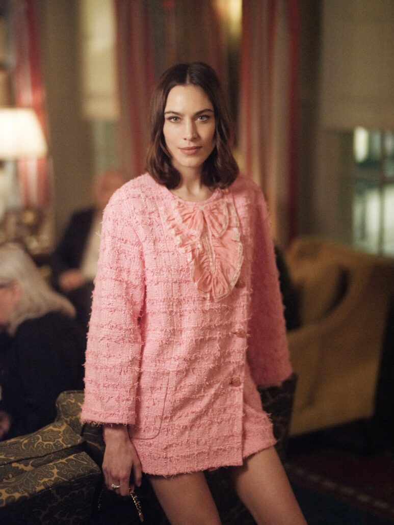 chanel alexa chung chanel charles finch pre bafta dinner feb 18th 1 LD