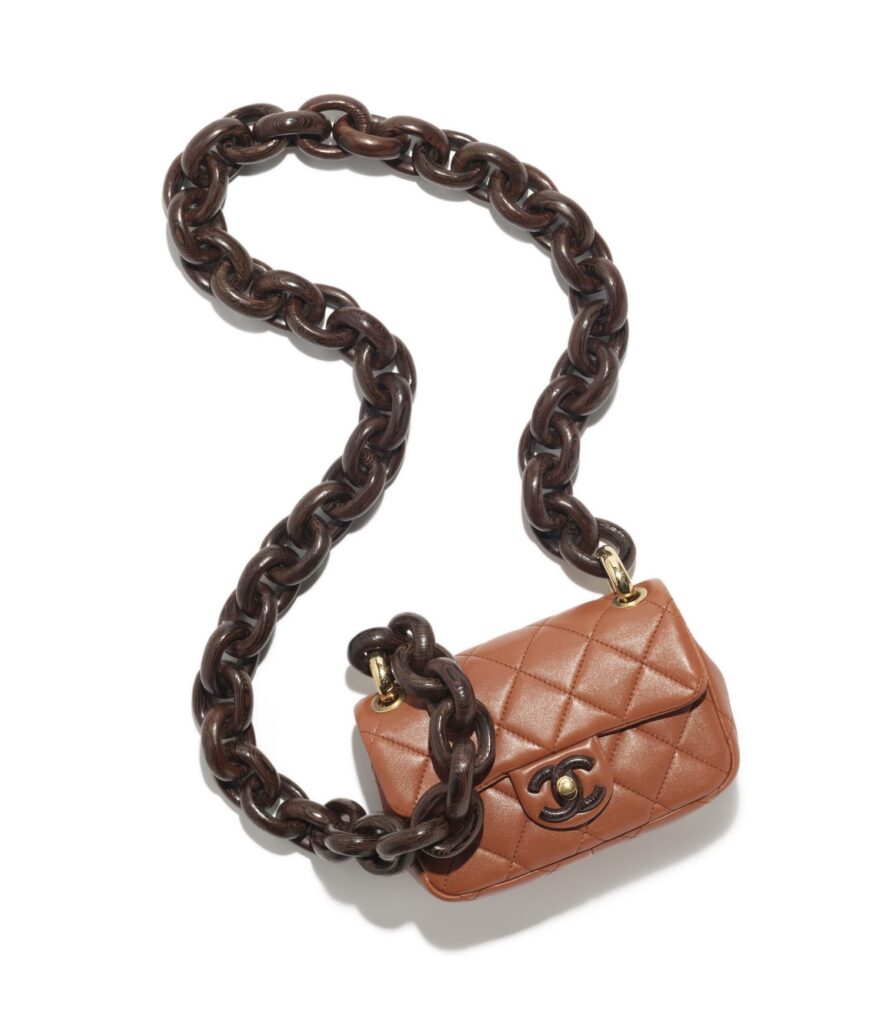 chanel bag in light brown leather wood and metal as4165 b13276 no205 LD