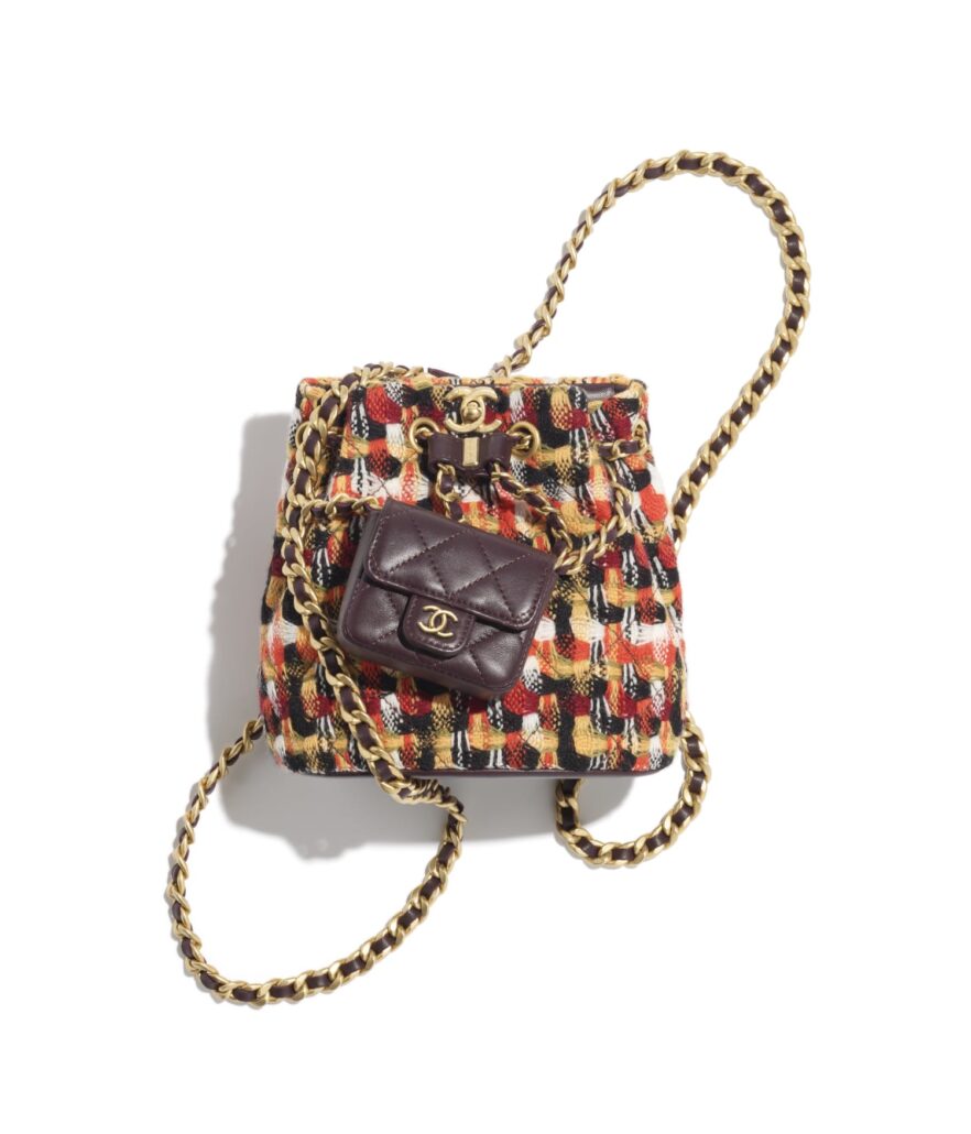 chanel bag in multicolour tweed leather and metal as3947 b12971 np940 LD