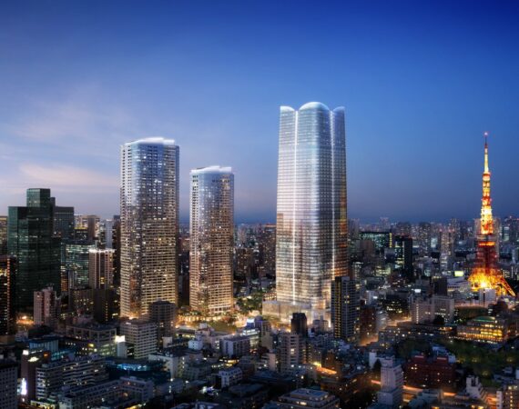 Aman Residences Tokyo right and Janu Tokyo centre part of the Toranomon Azabudai development 31059