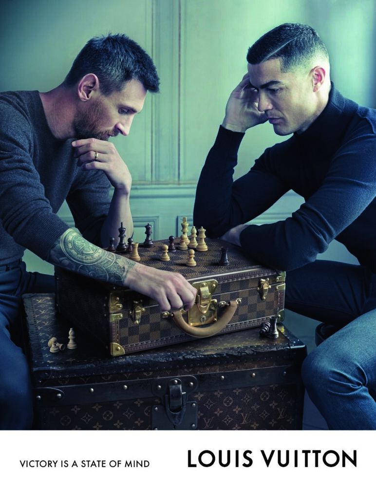 LV New Louis Vuitton brand campaign stars Lionel Messi and Cristiano Ronaldo 2