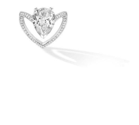 Messika Haute Joaillerie Solitaire Diamant poire 5cts 6376 1