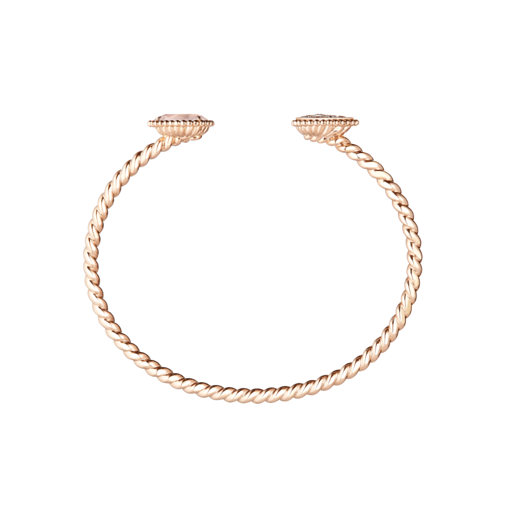 BOUCHERON PNG JBT00944 Serpent Boheme bracelet 2 S motif pg pink quartz 1 diamont 2