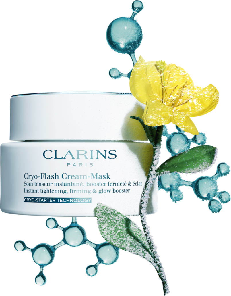 CLARINS Cryo Flash Cream Mask activated packshot png