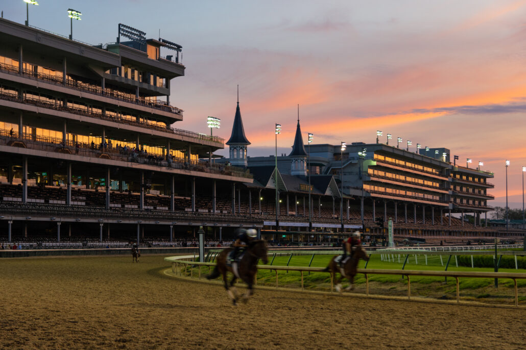 Churchill Downs horse racing sunrise