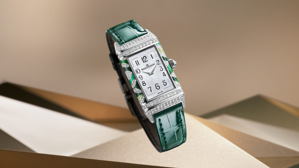 JAEGER LECOULTRE REVERSO ONE PRECIOUS COLOURS GREEN RECTO LEVITATION 16 9 2