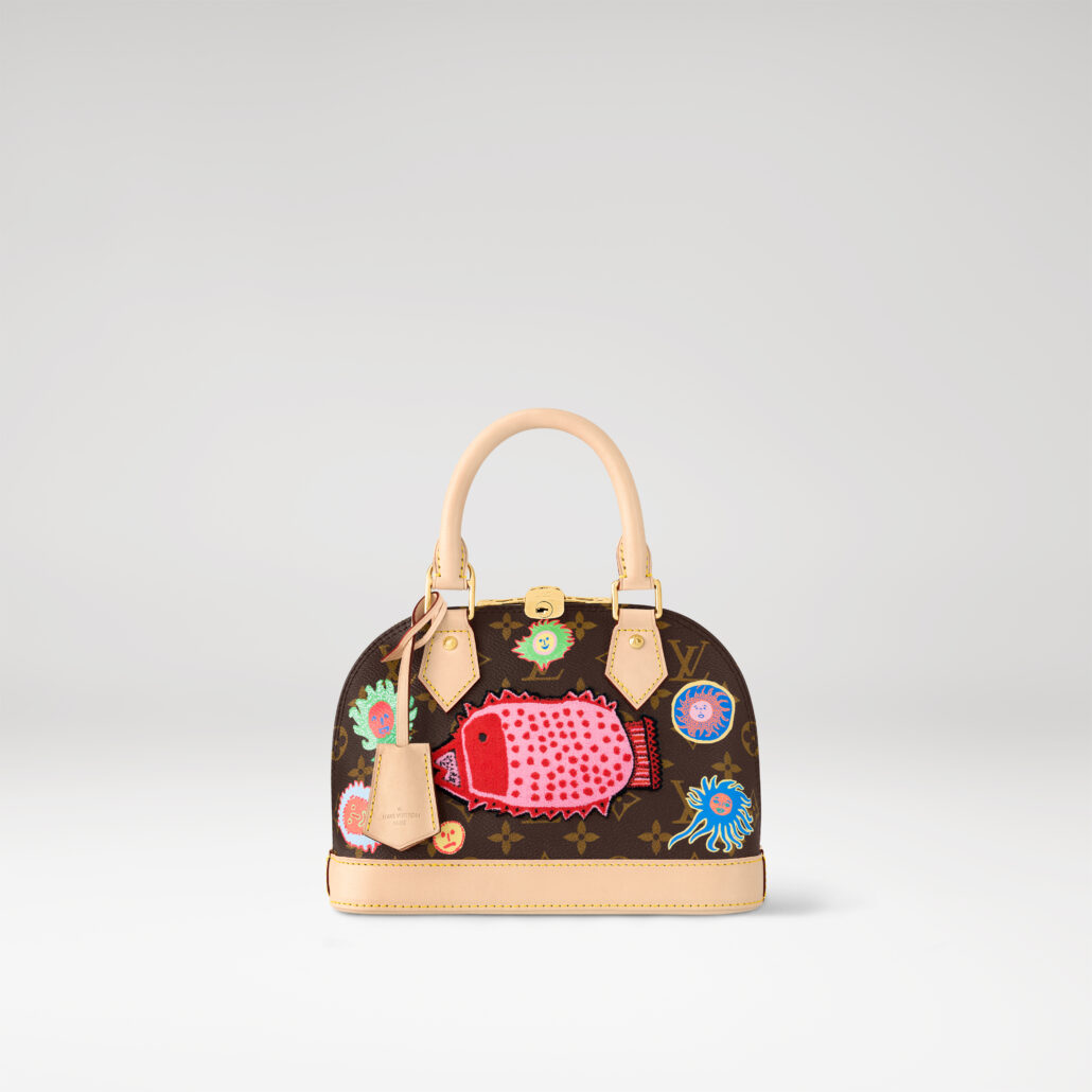 Louis Vuitton x Yayoi Kusama Alma BB in Monogram canvas with Faces print and embroideries