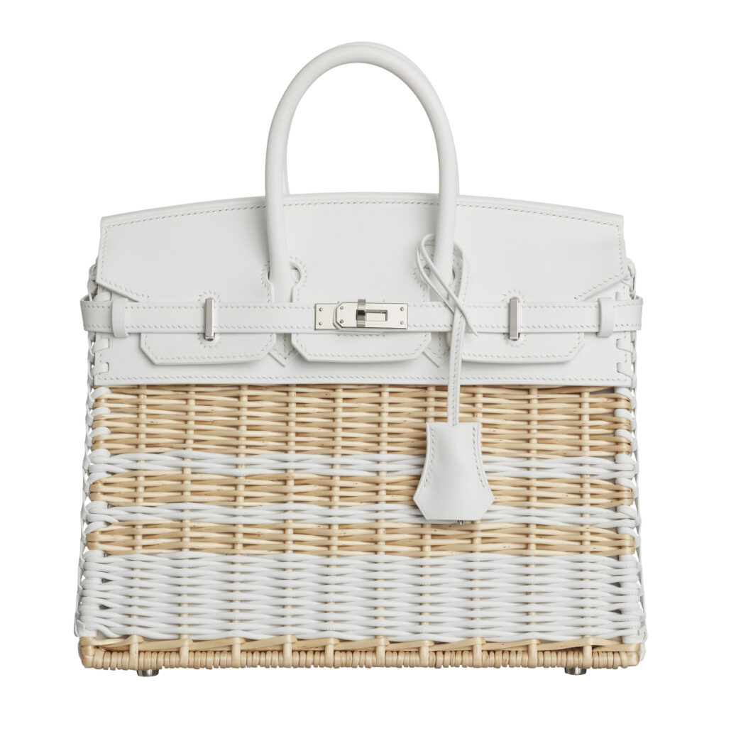 Birkin Picnic bag in Swift calfskin and wicker SS23 Objets Hermes © Studio des Fleurs