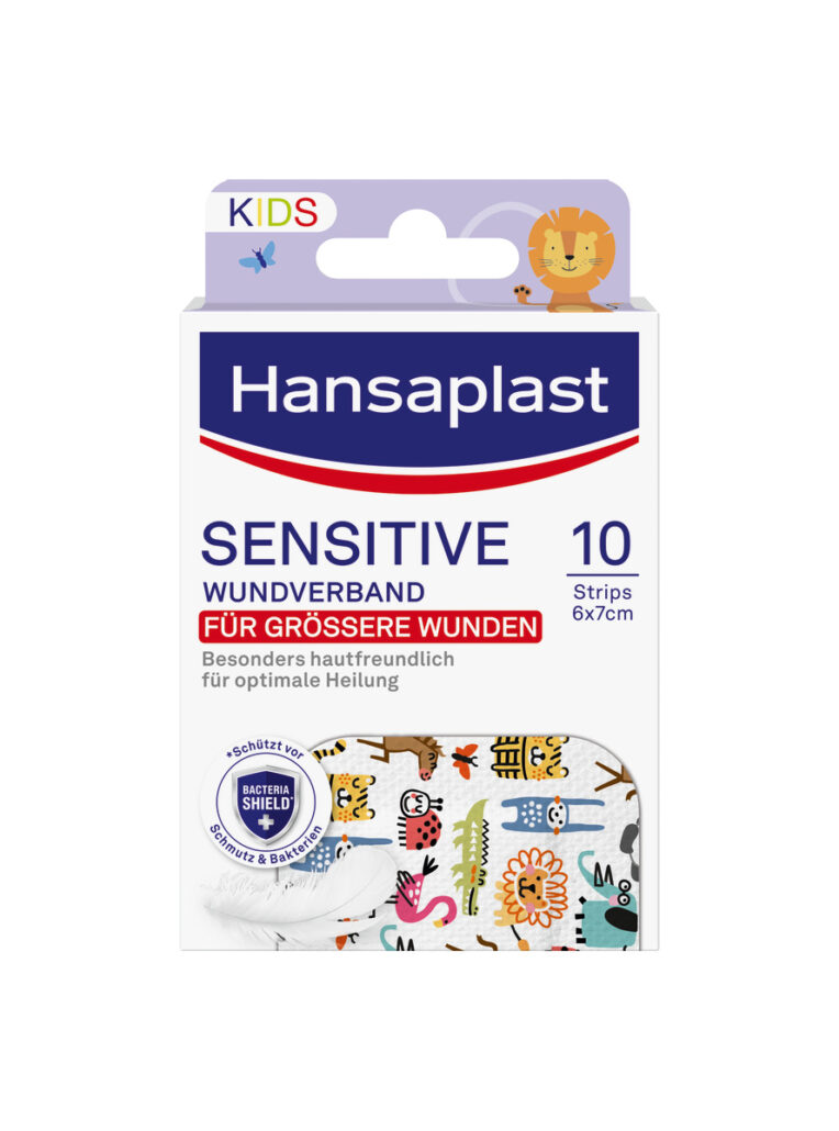 HANSAPLAST SENSITIVE KIDS WUNDVERBAND 6X7CM 10 STRIPS