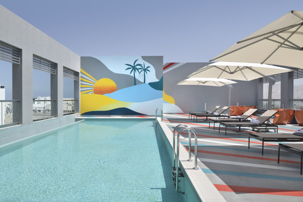 Aloft Muscat Splash Deck