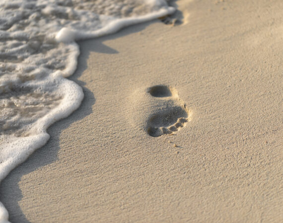 Footprints on the sand