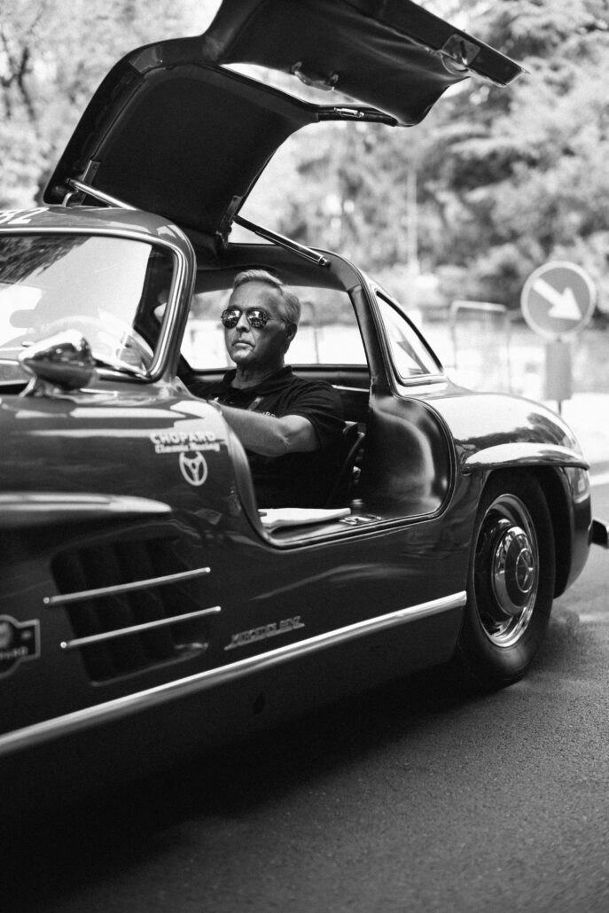 Karl Friedrich Scheufele at the wheel of his Mercedes Benz 300SL in 2022 1