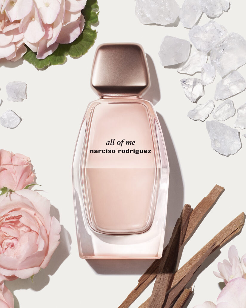 Narciso Rodriguez ALL OF ME EDP 2023 Ingredient Trio Creative packshot visual 4x5 1