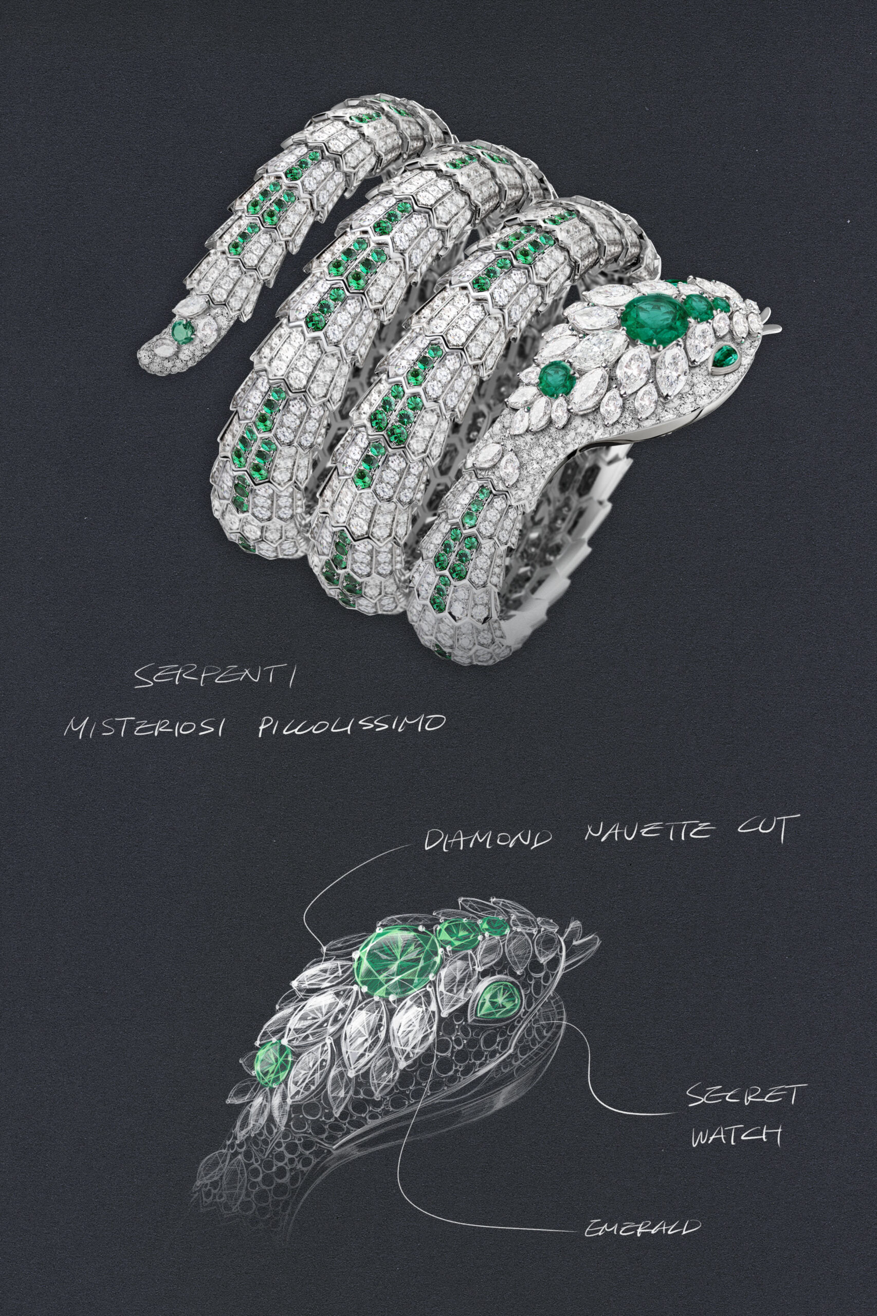 Bulgari 2023 Serpenti Misteriosi Dragone 103785 sketch 001 scaled
