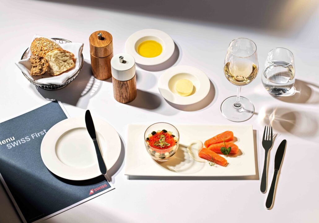 First Class Trout tatar with trout caviar coriander pur‚e and yuz gel L