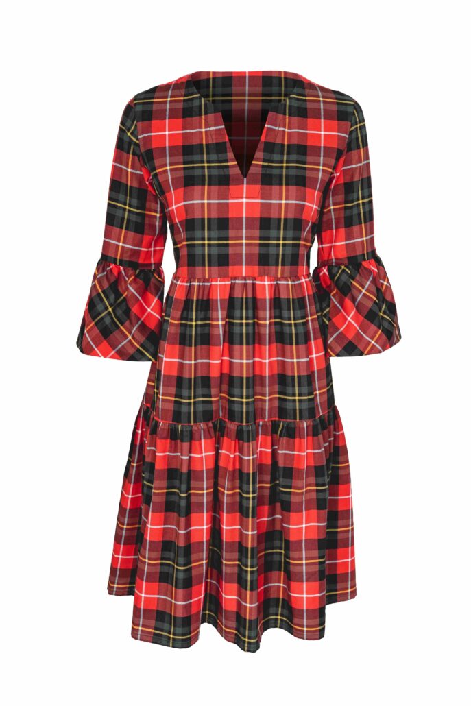 RETTL 1868 Damen Kleid Saga Housecheck Tirol Karo rot VK 395