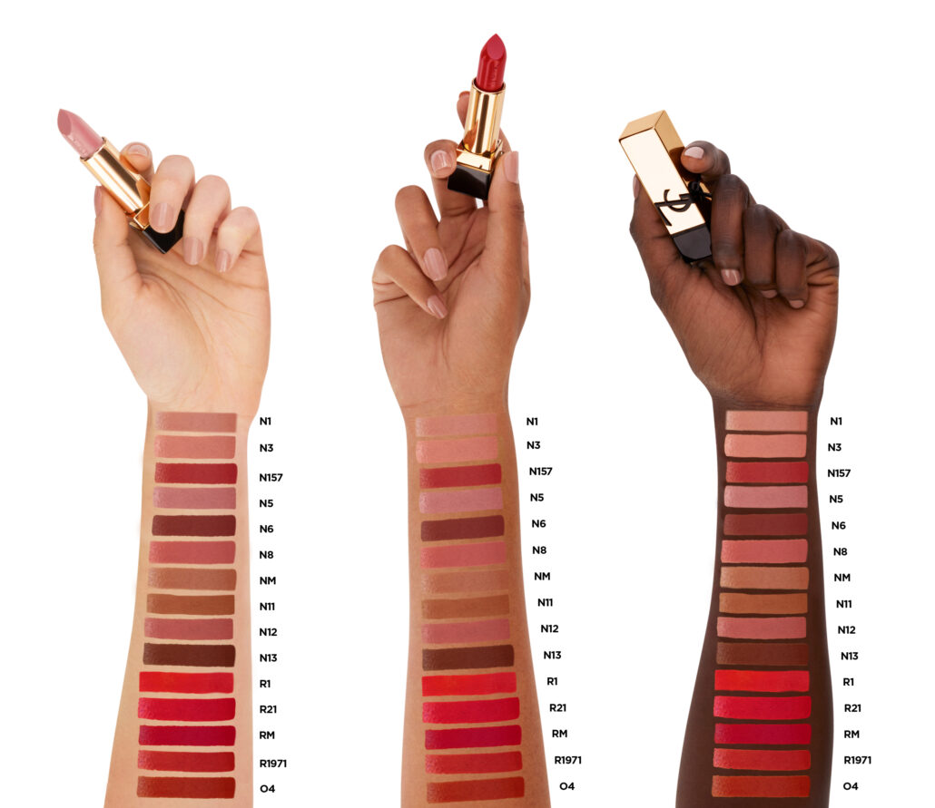 ysl rouge pur couture arm swatches 2 1