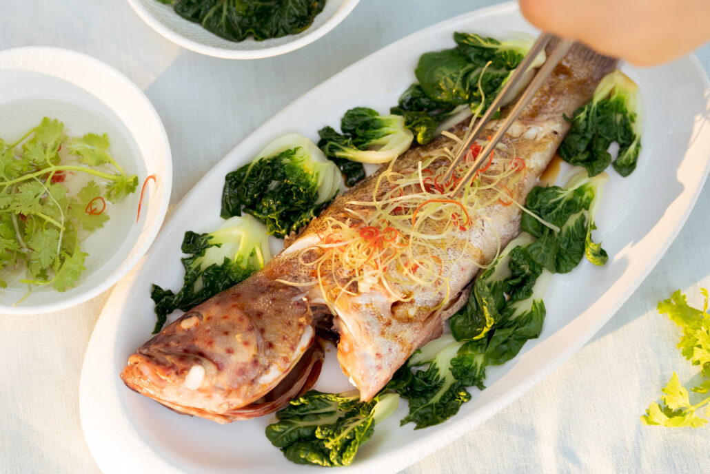 JOALI Maldives Culinary Arts Vandhoo Steamed Whole Fish