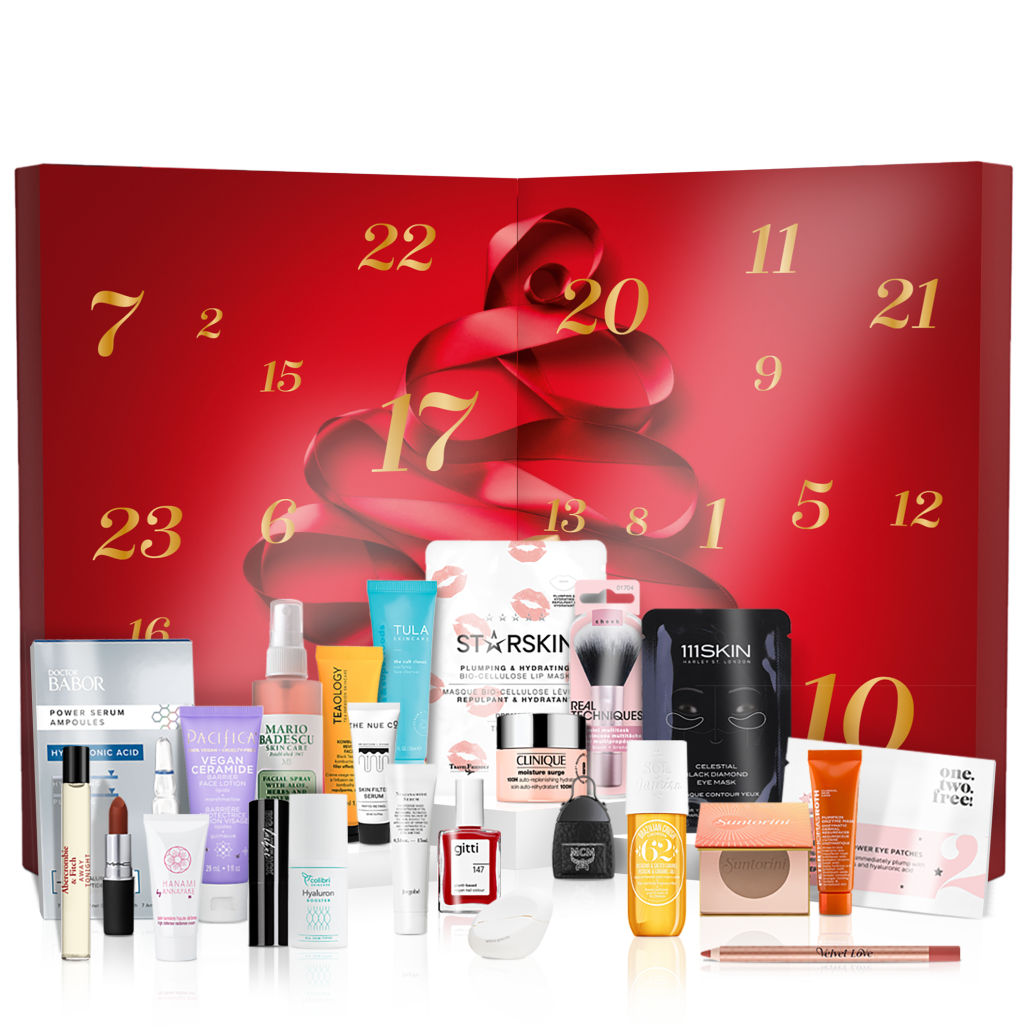 5 Exklusivmarken Duft Pflege Make up Adventskalender 2023 6499 EUR Innen mit Produkten