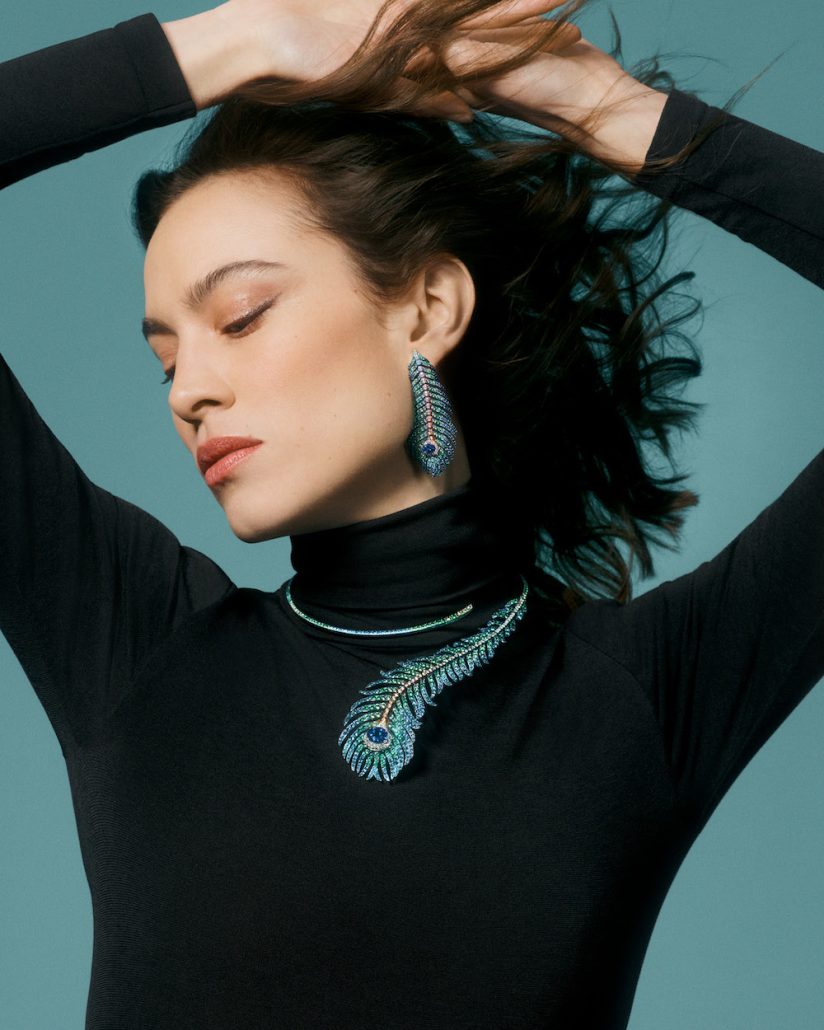 BOUCHERON Fall Winter 2023 – 4 5 – Free Fall x Alexa Chung Plume de Paon titanium