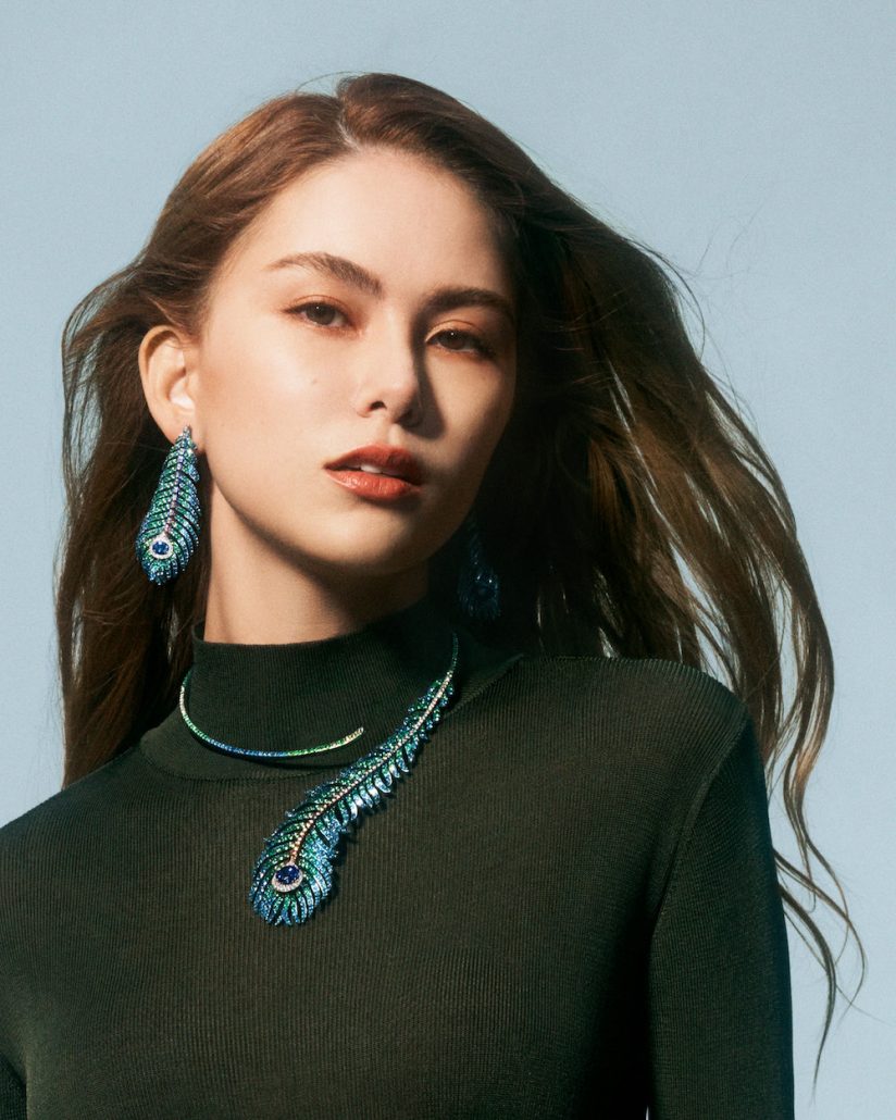 BOUCHERON Fall Winter 2023 – 4 5 – Free Fall x Hannah Quinlivan Plume de Paon titanium