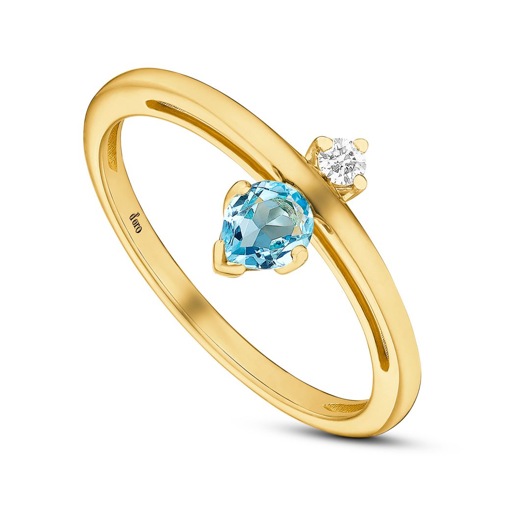 DJ Mon Palais Brillant Topas Ring Gold 585 469Euro