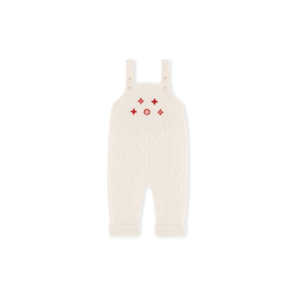 EMBROIDERED KNITTED DUNGAREES