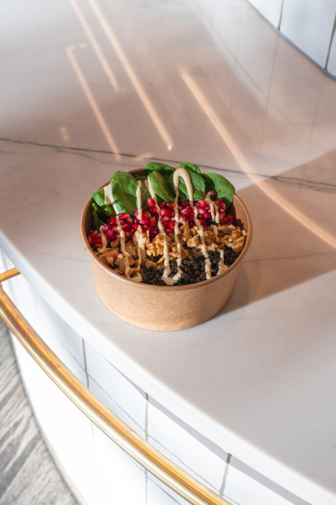 Elias Coffee Shop Beluga Lentil and Spinach Salad c Marion Payr