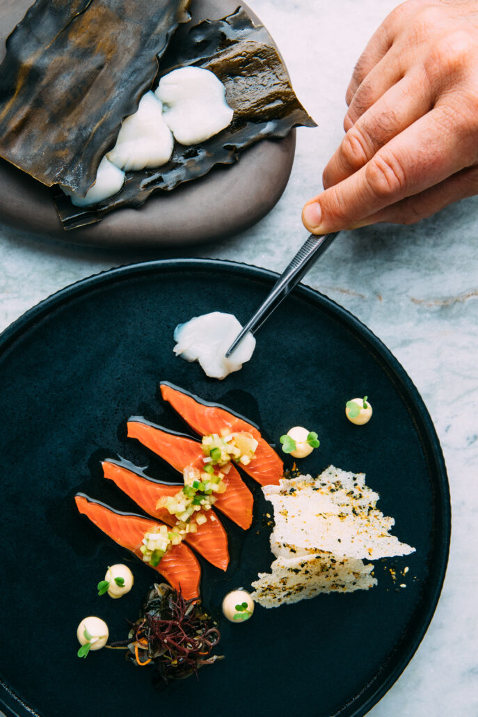 Ellerman House Kitchen Dishes Salmon Sashimi