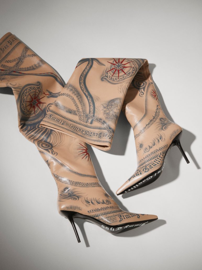 JIMMY CHOO X JEAN PAUL GAULTIER OTK BOOT 90 3x4