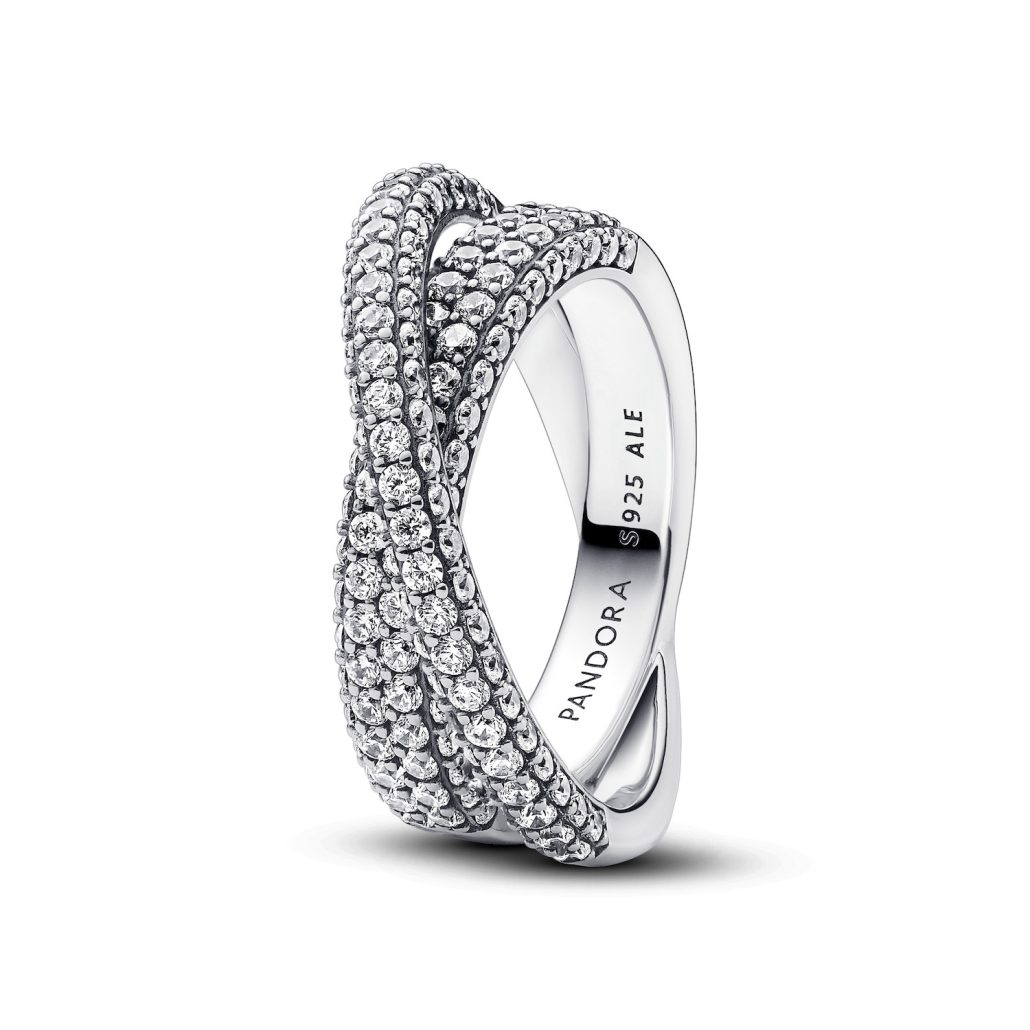 Pandora Pandora Timeless Pav‚ Gekreuzter Doppelband Ring 193022C01 11900 Euro 1