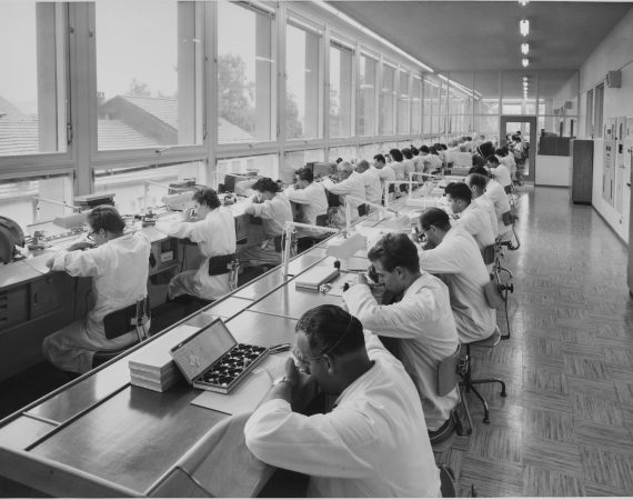 06 Universal Geneve watchmakers working in the factory ca. 1960s