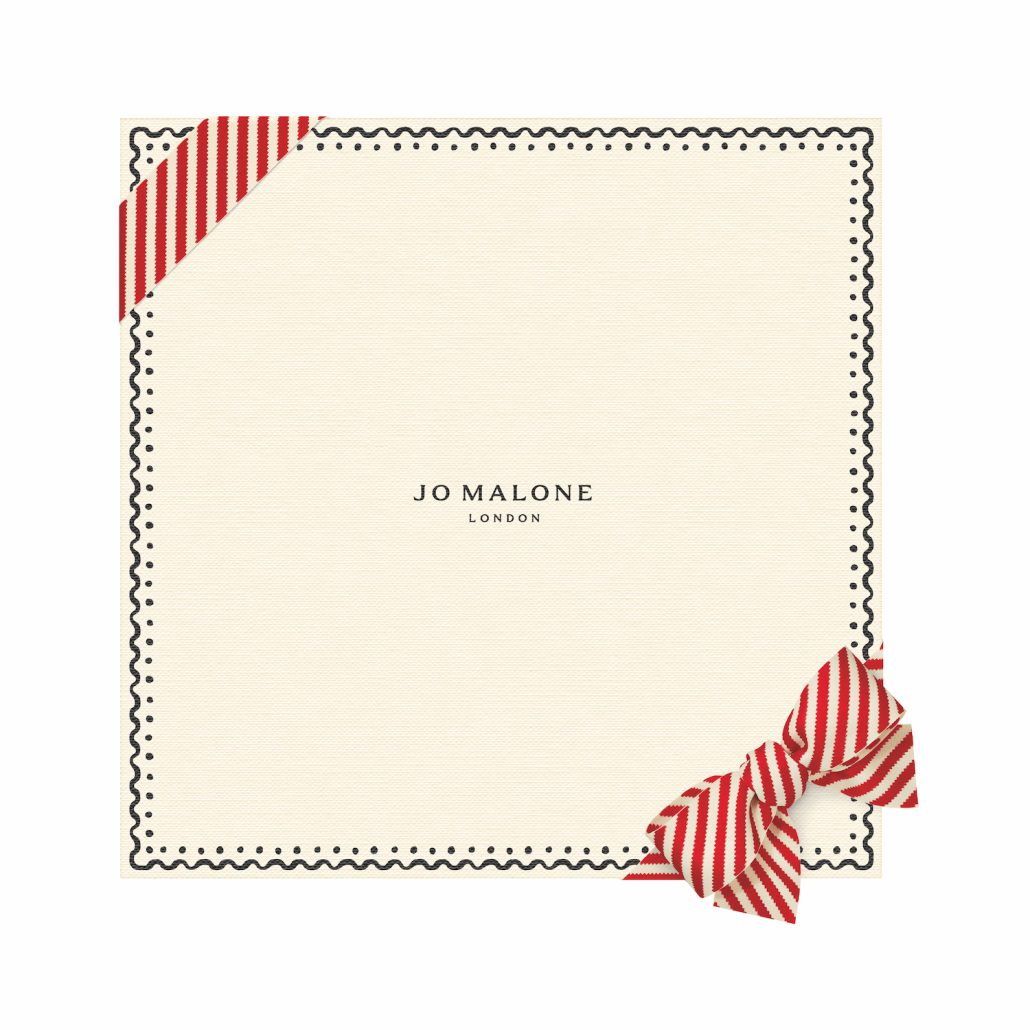 24A02 Christmas House of JML Box Red Cream Ribbon PRINT F39L 300