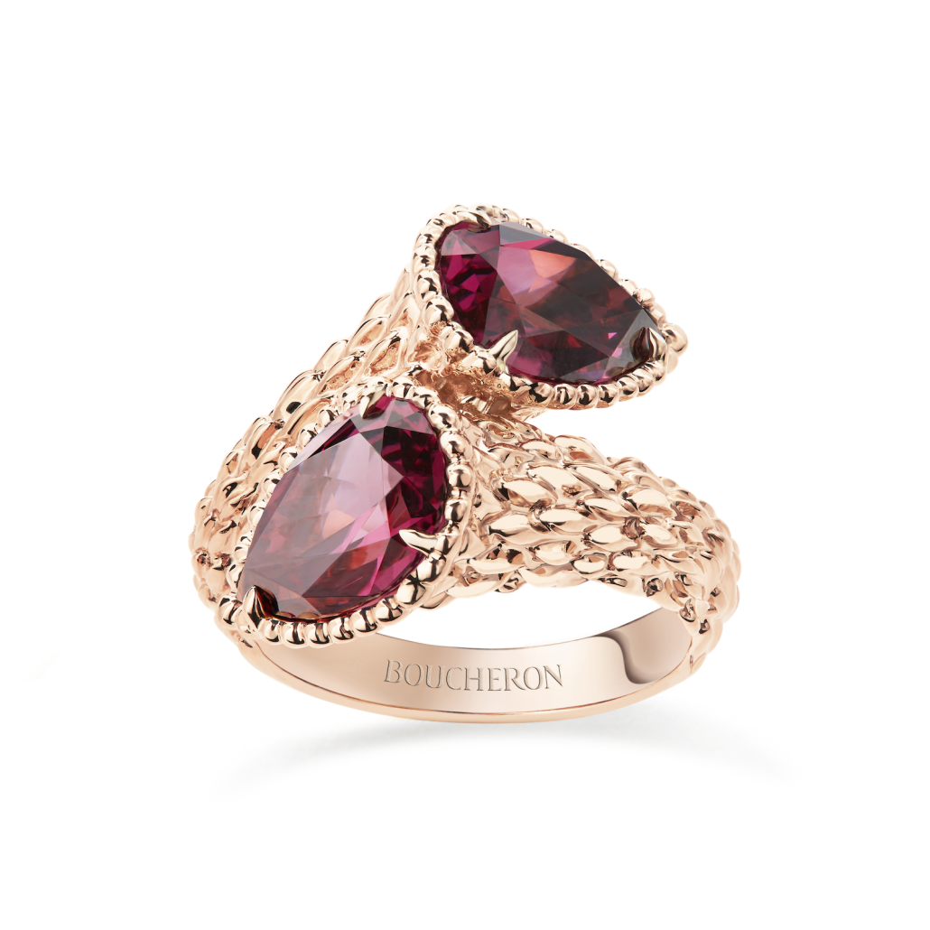 BOUCHERON Serpent Boheme Rhodolite diamants or rose 1