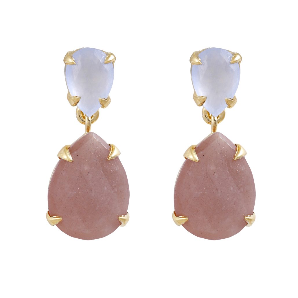 Cajoy Ohrstecker Jade Peach Mondstein EUR 7999