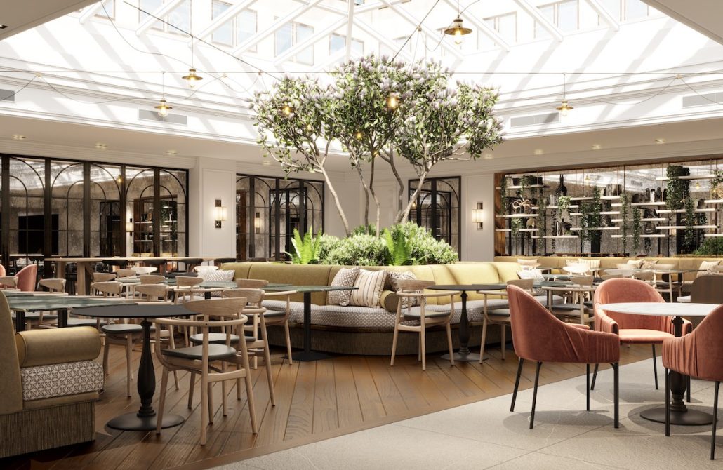 HDBBW Hilton Heidelberg Rendering Restaurant