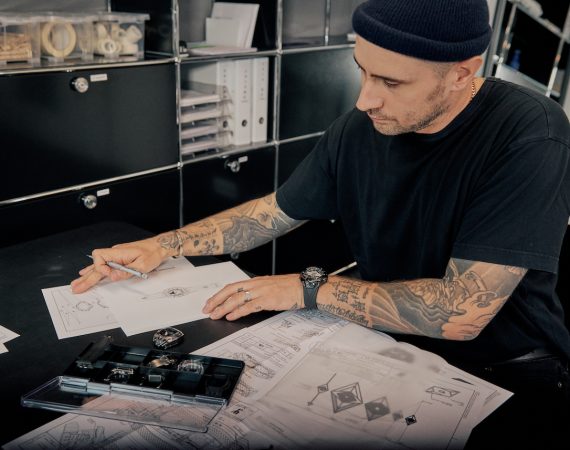 Maxime Plescia Buchi working on the design of the Hublot Spirit of Big Bang Sang Bleu 1 1